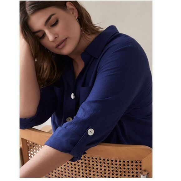 Pennington’s Blue Linen Shirt Size 1x - Picture 11 of 11